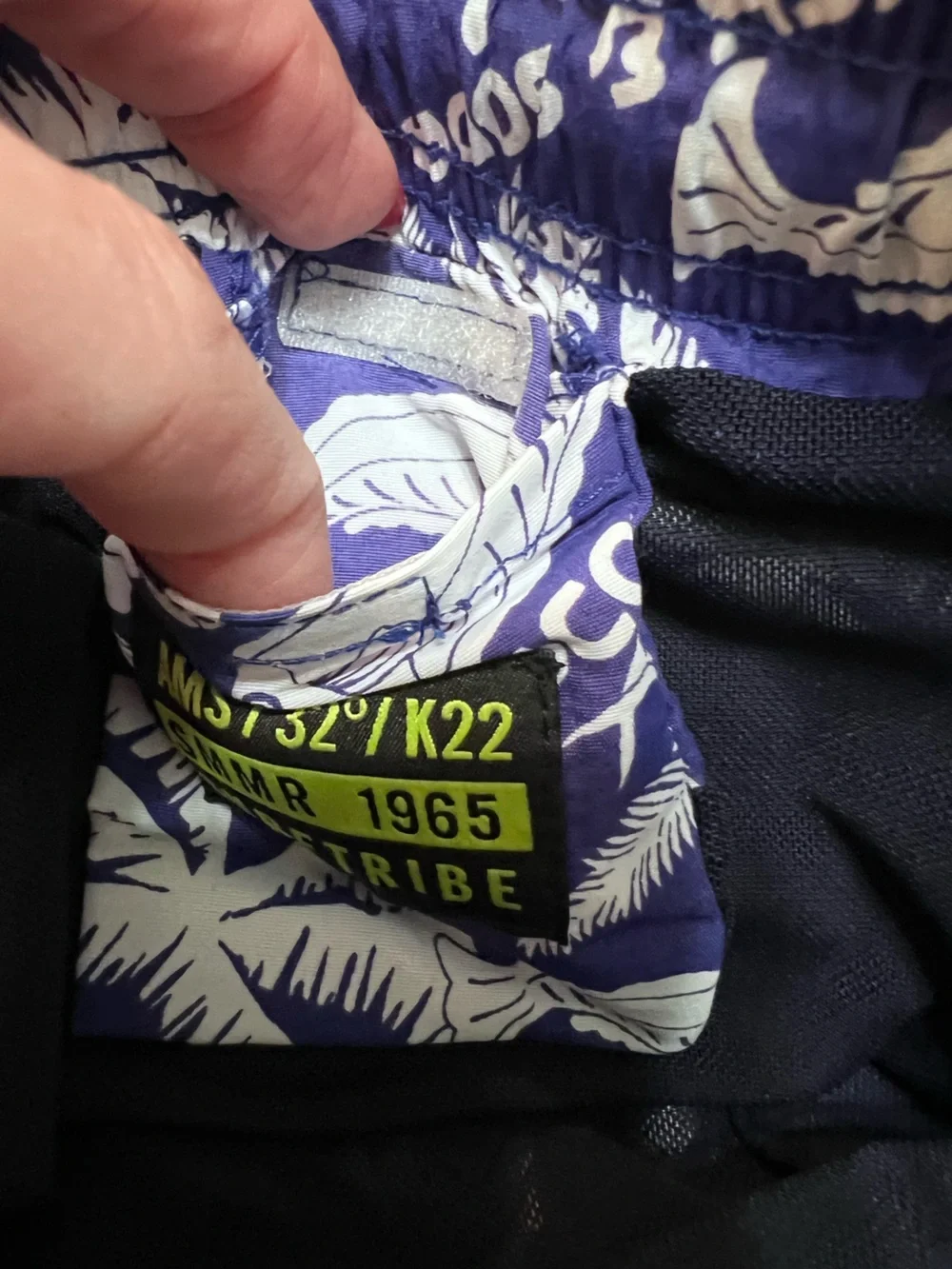 Scotch & Soda Royal Blue Tropical Swim Trunks with Side‎ Stripes. Size XL.